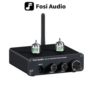 Preamplificatore Phono Bluetooth Fosi Audio per Giradischi con Amplificatore a Valvole HiFi BOX X3
