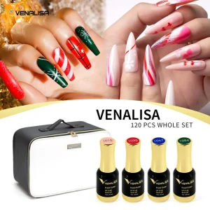 120 pz/kit Venalisa VIP smalto Gel per unghie #1004 Gel di natale 12ml smalto Gel smalto lucido splendido colore smalto Gel per unghie Set