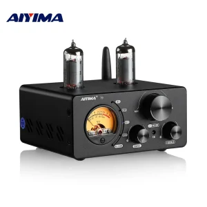 AIYIMA T9 HiFi Bluetooth 5.0 Amplificatore valvolare USB DAC Amplificatore stereo COAX OPT Amplificatore di potenza audio domestico VU Meter 100W