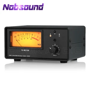 Nobsound VU102 2(1)-IN-1(2)-OUT Selettore audio Altoparlante Splitter Amplificatore Switcher VU Meter con telecomando