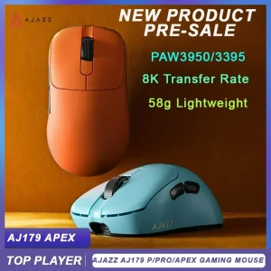 Mouse wireless AJ179 Apex AJAZZ 58g Leggero Batteria a lunga durata Nuova versione Multi-modalità Bluetooth 2.4g PC MAC Gaming Office