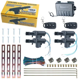 Sistema di accesso senza chiave con serratura centrale remota universale per auto 12V Kit di chiusura centralizzata remota per 2 porte auto + set di strumenti di allarme antifurto