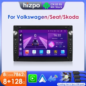 Hizpo 7 ”Android Autoradio Per VW PASSAT B5 MK4 MK5 SHARAN Jetta Bora Polo TRANSPORT T5 CITI CHICO Multimedia Stereo CarPlay 4G