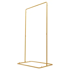 Supporto per fondale per arco nuziale, larghezza 105 cm/41,33 pollici, struttura rettangolare resistente con base per feste cerimonie, decorazioni nuziali, oro