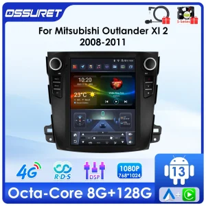 9.7 “Android 13 Per Per Mitsubishi Outlander Xl 2 2008-2011 Autoradio lettore multimediale 4G Carplay GPS navi Stereo 7862 unità principale