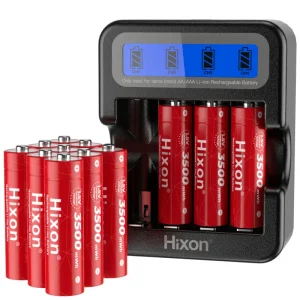 Batteria ricaricabile al litio Hixon da 1,5 V AA Batteria agli ioni di litio da 3500 mWh 1,5 V AA per fotocamera, faro, allarme, mouse, blocco intelligente, auto giocattolo,