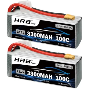 Batteria Lipo HRB 6S 22.2v 3300MAH Batteria RC 100C Con Connettore XT60 Per Elicottero RC Barca Aereo RC Auto Camion Monster