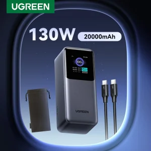UGREEN Nexode 130W 20000mAh Power Bank Batteria esterna portatile PD PowerBank per notebook portatile Ricarica rapida
