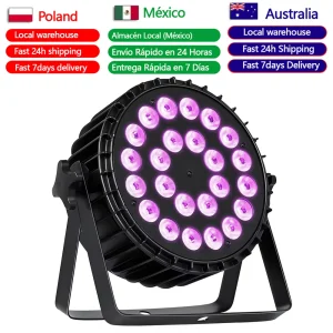 LSLYB Alluminio 24x18w RGBWA UV 6in1 Led Par Luce DMX Piatto Par Luce Luce Della Fase Per Bar Discoteca Club Festa illuminazione natalizia