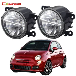 2 pezzi 30W 6000LM gruppo fendinebbia per Fiat 500 (312_) 2010-2023 auto LED fendinebbia lampada di marcia diurna DRL ad alta luminosità