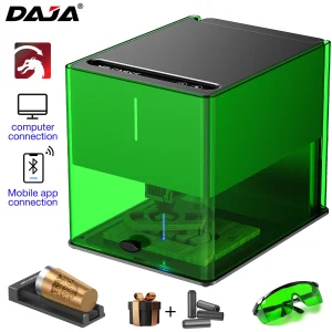 DAJA V1 Mini macchina per incisione laser portatile per biglietti d’affari Casa Fabbrica Incisione Metallo Legno Acrilico Vetro Pelle Plastica