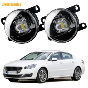 2 pezzi auto anteriore fendinebbia accessori per Peugeot 508 2015 2016 2017 2018 30W H11 LED lente fendinebbia ad alta luminosità