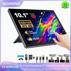 HOWENS Monitor touch screen Raspberry Pi da 10,1 pollici Display IPS 1920×1200 HDMI Type-C USB-C per compatibile PI Banana Win Pi 5 4