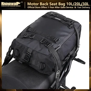 Borsa per sedile posteriore per moto Rhinowalk 10L/20L/30L borsa per bagagli da Motocross impermeabile borsa posteriore multifunzione con parapioggia