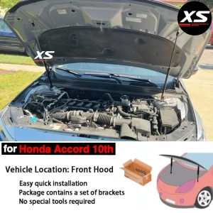 Kit Ammortizzatori Cofano Anteriore per Honda Accord 10a Generazione 2018-2026 CV1 CV2 CV3, Supporti di Sollevamento Cofano, Molle a Gas