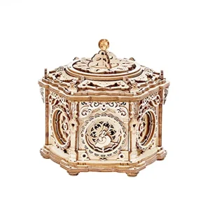 Robotime Secret Garden Kit carillon meccanico fai-da-te Scatola puzzle in legno 3D per progetti di edifici autoassemblaggio per adulti