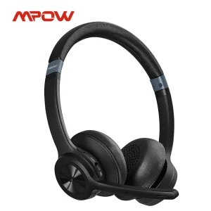 Auricolare Bluetooth 5.3 Mpow HC9 per call center Cuffie wireless aggiornate da ufficio 45 ore a lunga durata CVC 8.0 Microfono con cancellazione del rumore