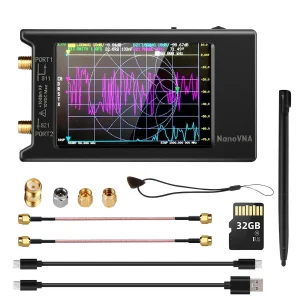NanoVNA-H4 Analizzatore di rete vettoriale 10KHz-1.5GHz MF HF VHF UHF Analizzatore di antenna Sintonizzatore di antenna nano vna NanoVNA-H SWR Ritardo di fase