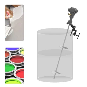 Miscelatore pneumatico per polvere di mastice in acciaio inossidabile 1/2HP 190L Miscelatore automatico per calcestruzzo Miscelatore per cemento per vernice 50-2000 giri/min