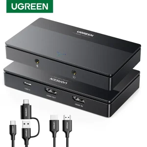 UGREEN Scheda di acquisizione video HDMI 4K60Hz HDMI a USB/Tipo C Video Grabber Box per fotocamera del computer Registrazione in streaming live Riunione
