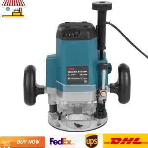 Trimmer elettrico per la lavorazione del legno 2200W Fresatura del legno Rifilatura Incisione Stozzatrice con guida per tagliare i bordi