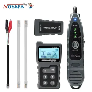 NOYAFA NF-8209 Localizzatore di cavi di rete Cat5 Cat6 PoE Tester Rileva la misurazione della tensione Tester per cavi di distanza dei guasti con NCV e lampada