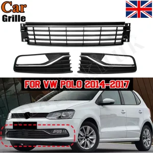 Per Volkswagen Vw Polo 2014 2015 2016 2017 Paraurti Anteriore Inferiore Griglia Centrale con Nebbia Griglia Mesh Fendinebbia Griglia di Sfiato Copertura