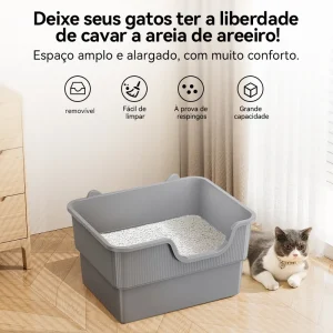 Amicura Cura Lite Lettiera per gatti Semi-chiusa Vassoio per gatti antispruzzo Toilette per gatti Pulizia lettiera extra large Vassoio per animali domestici Padella