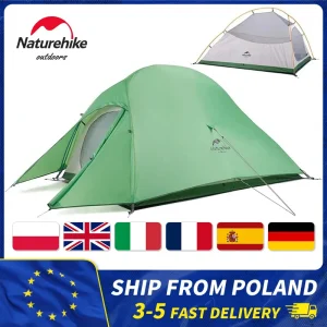 Tenda da campeggio Naturehike Cloud Up Tenda ultraleggera da 1 2 3 persone Tenda da trekking leggera e impermeabile con impronta