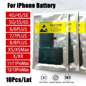 10 pz/lotto 0 Ciclo Batteria Del Telefono Mobile Per iPhone 4 4S 5 5S 5C SE 6 6S 7 8 Più X XR XS 11 12 13 Pro Max SE2 12 13Mini