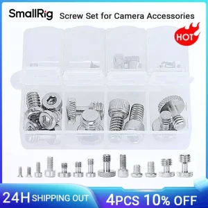 SmallRig 1/4 “, 3/8”, M2, M2.5, M3, M4 Kit completo di viti per gabbie per fotocamere accessori per montaggio e maniglie e piastre fai da te Rig – 2326