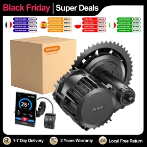 Bafang 1000W 48V 52V BBSHD Mid Drive Motor Kit Motore per bicicletta elettrica BBS03 68mm 100mm 120mm Kit di conversione Ebike con display
