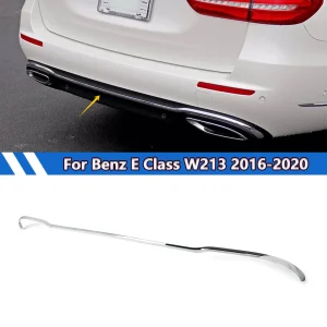 Per Mercedes Benz Classe E W213 E43 E63 E200 E300 E350 E450 2016-2020 Paraurti Posteriore Della Copertura Stampaggio Trim Cromato 2138850321