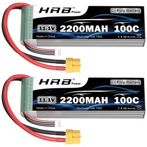 1/2PCS HRB 3S Lipo Batteria 11.1v 2200mah RC Lipo 100C Con Connettore XT60 per RC Auto Camion 1/12 1/16 RC Auto FPV Drone elicottero