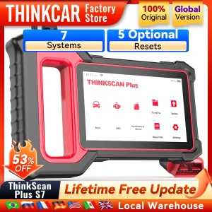 Aggiornamento gratuito a vita THINKCAR Thinkscan Plus S7 OBD2 Scanner Lettore di codici automobilistici Strumento diagnostico per auto Lettore codificatore di diagnosi