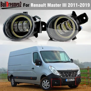 2 X Angel Eye Gruppo fendinebbia 30W Paraurti anteriore per auto Lente LED Fendinebbia Lampada diurna DRL 12V per Renault Master 3/III 2011-2019