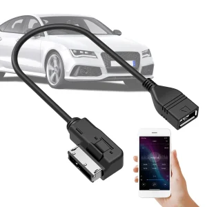 Adattatore audio AUX Cavo dati MDI MMI AMI a USB Interfaccia femmina Adattatore cavo USB Aux per VW per Audi A6L Q5 Q7 A8 S5