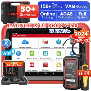 Strumenti diagnostici per auto LAUNCH X431 PROS V5.0, strumento di scansione OBDII per autoveicoli, scanner auto OBD2, codifica ECU, pk X431 V plus