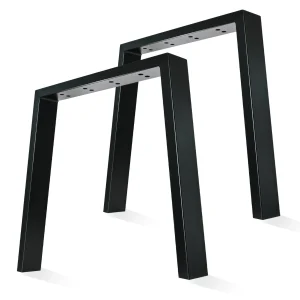 Gambe del tavolo in metallo 76cm, struttura del tavolo a forma di U, gambe del tavolo nere, gambe del tavolino, Base del tavolo per tavolo da pranzo fai da te, linguetta per conferenze