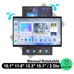 JOYING Doppio Din Universale Android 13 Autoradio Stereo Sistema Musicale GPS Con 10.1 “11.6” 13.3 “15.1” Schermo Girevole Manuale