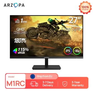ARZOPA Monitor da 27 pollici 180Hz QHD 2K FastIPS FreeSync Monitor da gioco portatile Secondo schermo M1RC
