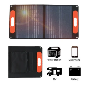 Pannello Solare Pieghevole 100W 160W 200W 18V con Doppia Porta USB, Caricatore Flessibile ETFE per Campeggio, Viaggi, Telefono, iPad, Portatile