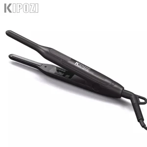 KIPOZI piastra per capelli piccola in titanio capelli corti Pixue Cut titanio doppia tensione capelli piatti ferro sottile matita piastra per barba