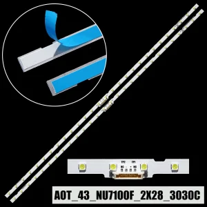 Striscia di retroilluminazione a LED per AOT_43_NU7100F_2X28_3030C UA43N5500AK UA43NU7090W UA43NU7100 UA43RU7100J UE43N5500AU