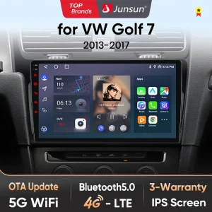 Autoradio Junsun AI 4G LTE Wireless CarPlay Android Auto per VW Volkswagen Golf 7 2013 2014 2015-2017 GPS Navi BT DSP RDS FM