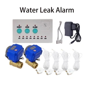 Rilevatore di perdite d’acqua di spedizione russo con 2 pezzi 1/2 “(DN15) Smart Valve 6 metri 4 pezzi sensore d’acqua autocontrollo De Fugas De Agua