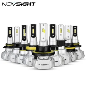 NOVSIGHT Faro H4 H7 H8/H9/H11 H1 H3 9005 9006 9007 H13 Auto LED Faro Hi-Lo Fascio 50W 10000LM 6500K Lampadina fendinebbia
