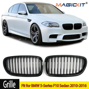 Griglia anteriore a rene nera lucida per BMW Serie 5 F10/F11 550i 535i 2010-2016 Accessori auto