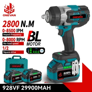 ONEVAN 2800N.M Chiave a percussione elettrica senza spazzole 1/2 pollici Cacciavite a batteria Chiave Utensili elettrici per Makita 18V Batteria Pin