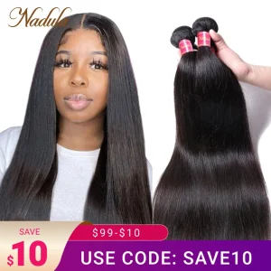 Nadula Hair 1 pz/3Bundles/4 Bundles capelli lisci malesi tesse 100% fasci di capelli umani 10A capelli umani vergini di migliore qualità